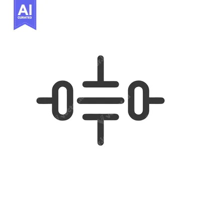Grounding Symbol: Simple Electrical Circuit Icon on White Background
