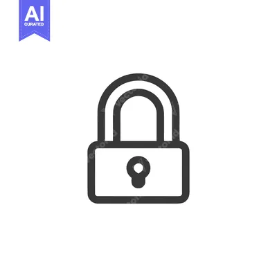 Popular premium asset: Minimalist Dark Gray Padlock Icon on White Background, Security Symbol