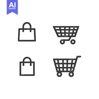 Aset premium populer: Shopping Bag and Cart Icons Set