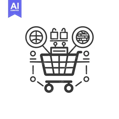 Popular premium asset: Shopping Cart with Globe and Shopping Bags Icon