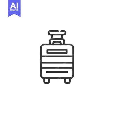 Minimalist Suitcase Icon: Travel, Luggage, and Adventure Symbolism