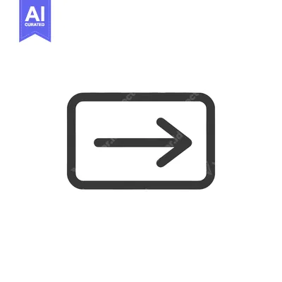 Popular premium asset: Simple Right Arrow Icon in Rounded Rectangle, Dark Gray on White