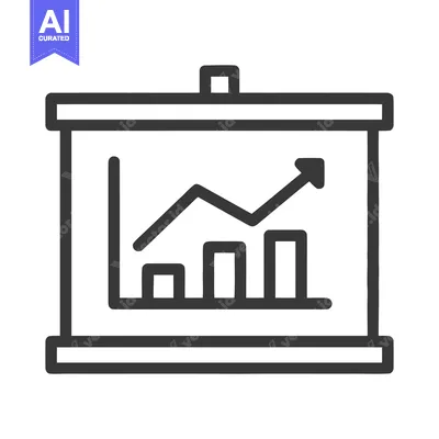 Popular premium asset: Presentation Board Icon: Upward Trending Bar Graph with Arrow