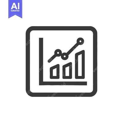 Ascending Bar Graph Icon with Line Chart in Rounded Square Frame