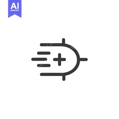Popular premium asset: Dynamic Plus Sign: Minimalist Icon with Motion Lines on White Backgrou