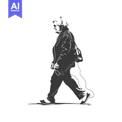 Popular premium asset: Side View of a Person Walking with Headphones and a Backpack