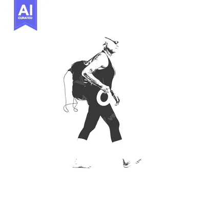 Aset desain premium: Side View of a Woman Hiking With a Backpack