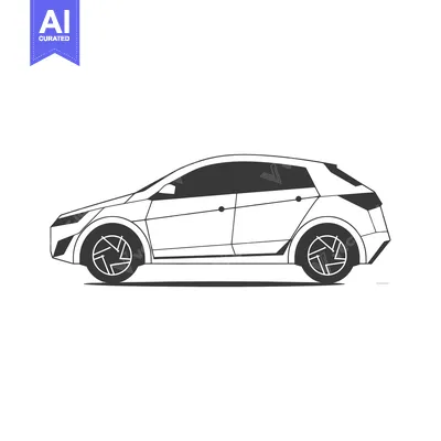 Side View Outline of a Modern Car