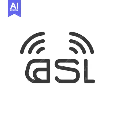 Sign Language Icon with Wi-Fi Symbol