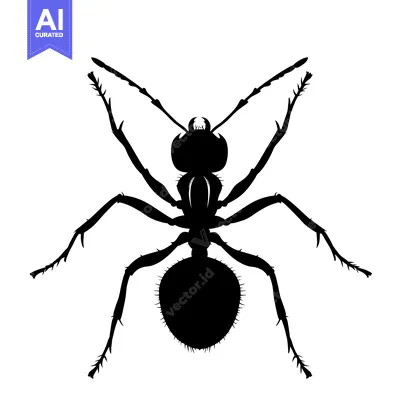 Popular premium asset: Silhouette of an Ant with Upraised Legs and Thorns