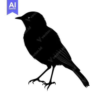 Popular premium asset: Black and White Silhouette of a Bird with Talons