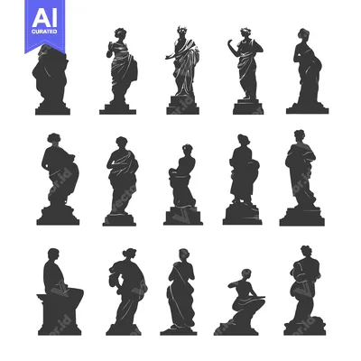 Silhouette Collection of Classical Female Statues