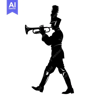 Popular premium asset: Silhouette of a Marching Band Trumpeter