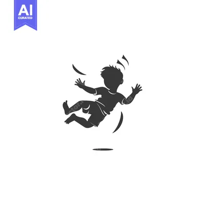 Popular premium asset: Silhouette of a Boy Falling Through the Air