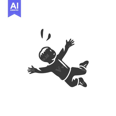 Silhouette of a Child Falling with Arms Outstretched