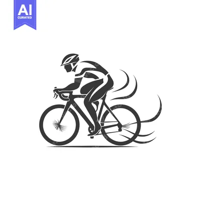 Silhouette of a Cyclist in Motion with Blurred Wheels