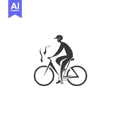 Aset premium populer: Silhouette of a Cyclist Riding a Bicycle