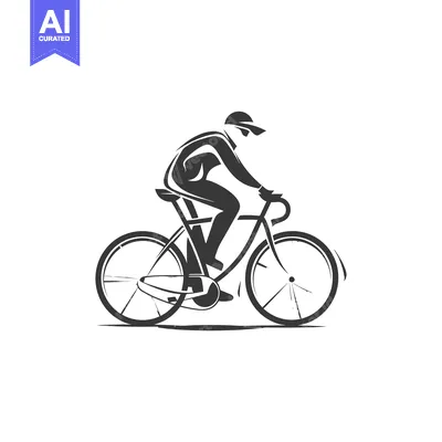 Aset premium populer: Silhouette of a Cyclist Riding a Bicycle