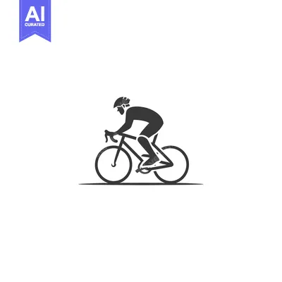 Aset premium populer: Silhouette of a Cyclist Riding a Bicycle