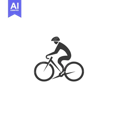 Premium design asset: Silhouette of a Cyclist Riding a Bicycle