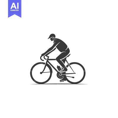 Silhouette of a Cyclist Riding a Bicycle