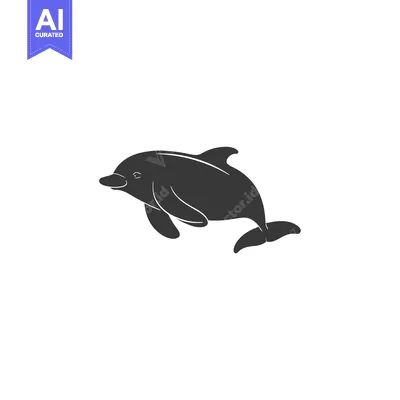 Popular premium asset: Silhouette of a Dolphin Swimming in Water