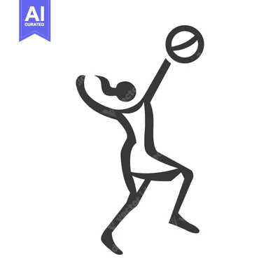 Silhouette of a Female Athlete Shooting a Basketball