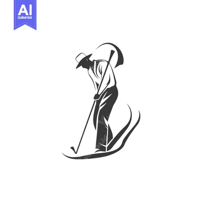 Aset desain premium: Silhouette of a golfer swinging a club on a golf course