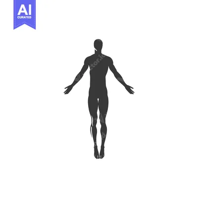 Aset premium populer: Silhouette of a Human Figure with Arms Outstretched