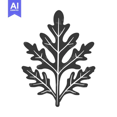 Aset desain premium: Silhouette of a Leafy Plant Branch