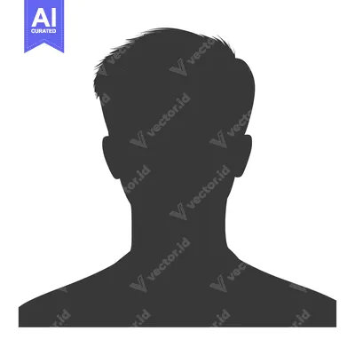 Silhouette of a Male Head and Shoulders