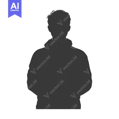 Silhouette of a Man in a Hoodie