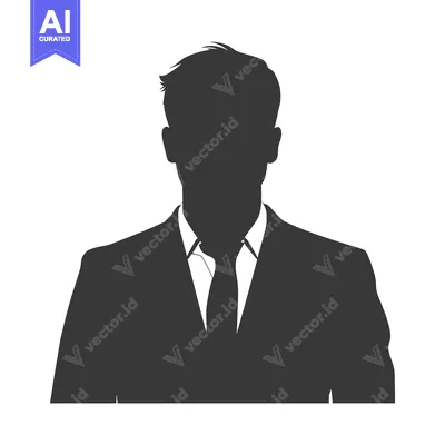 Premium design asset: Silhouette of a Man in a Suit and Tie
