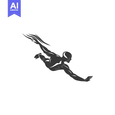 Popular premium asset: Silhouette of a Man in Freefall