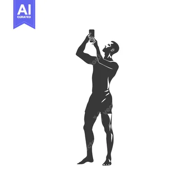 Popular premium asset: Silhouette of a Man Taking a Photo with a Smartphone