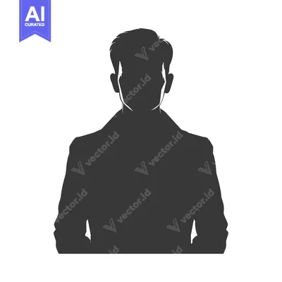 Silhouette of a Man with a Haircut and Coat