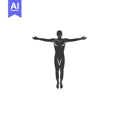 Aset premium populer: Silhouette of a Man with Arms Outstretched
