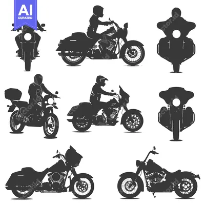 Silhouette of a Motorcycle Rider and Their Bike