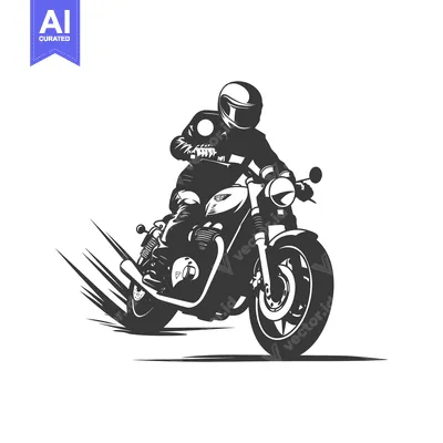 Popular premium asset: Silhouette of a Motorcycle Rider in Motion
