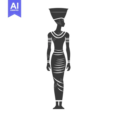 Silhouette of an Egyptian Woman in Traditional Attire
