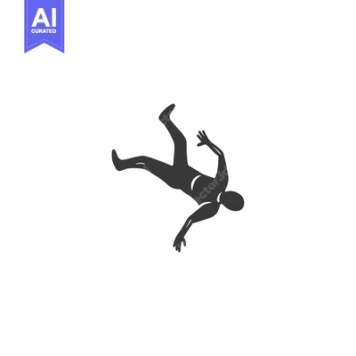Popular premium asset: Silhouette of a Person Falling Downwards