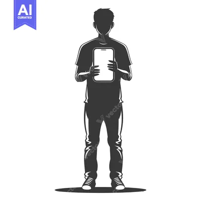 Popular premium asset: Silhouette of a Person Holding a Smartphone