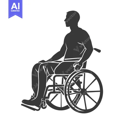 Premium design asset: Silhouette of a Person in a Wheelchair
