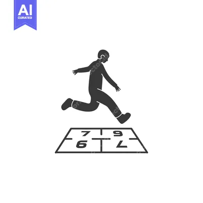 Aset premium populer: Silhouette of a Person Jumping Over a Numbered Square