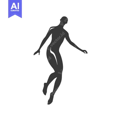 Silhouette of a Person Jumping with Arms Outstretched