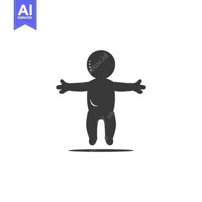 Aset premium populer: Silhouette of a Person Jumping with Arms Outstretched