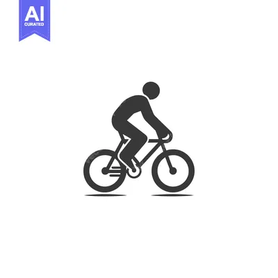 Silhouette of a person riding a bicycle