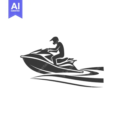 Popular premium asset: Silhouette of a Person Riding a Jet Ski on Water