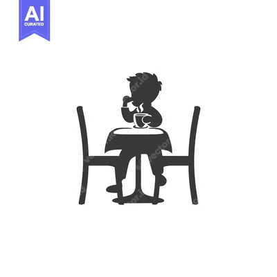Aset premium populer: Silhouette of a Person Sitting at a Table Drinking from a Mug