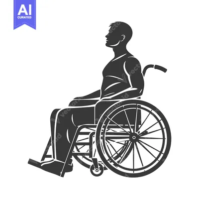 Silhouette of a Person Sitting in a Wheelchair